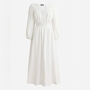 White J Crew Midi Dress